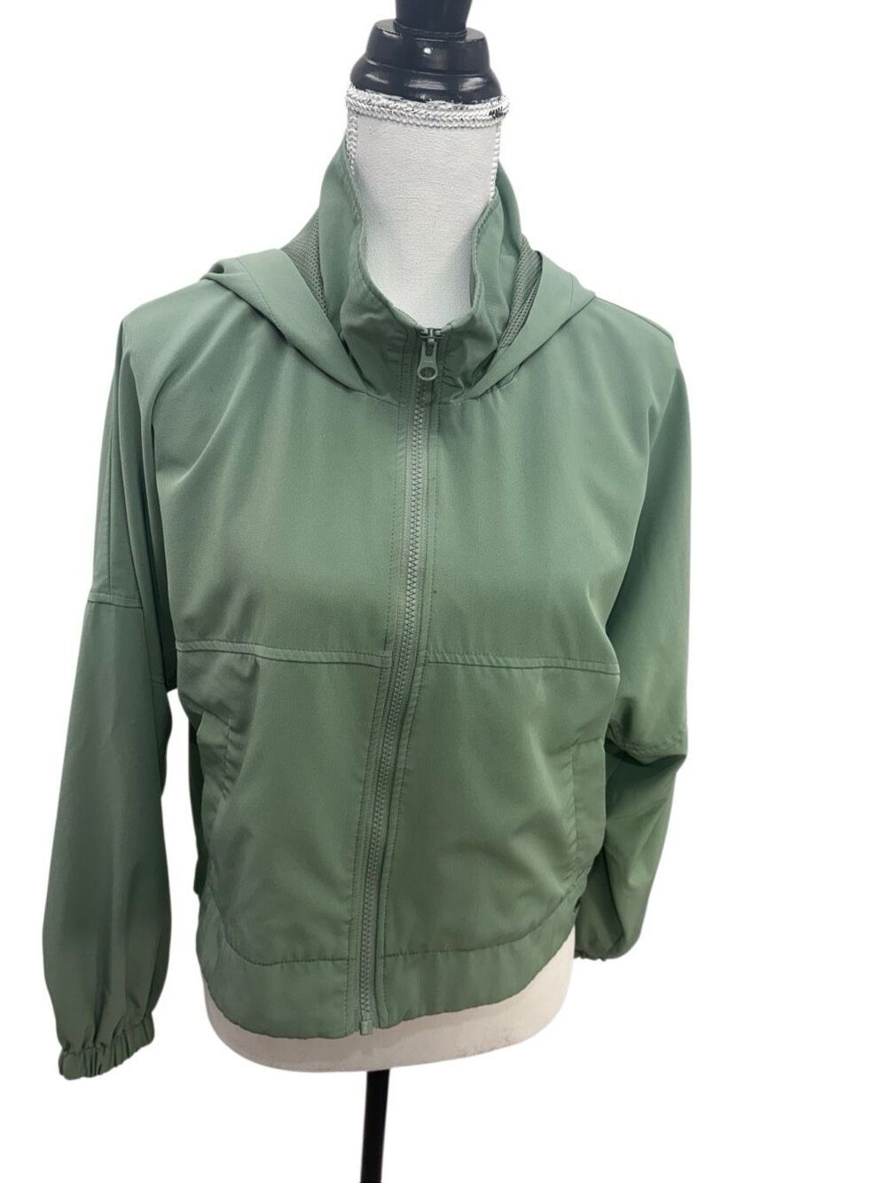 O’Neill Hybrid Women’s Hooded Windbreaker Jacket Size Small Sage Green